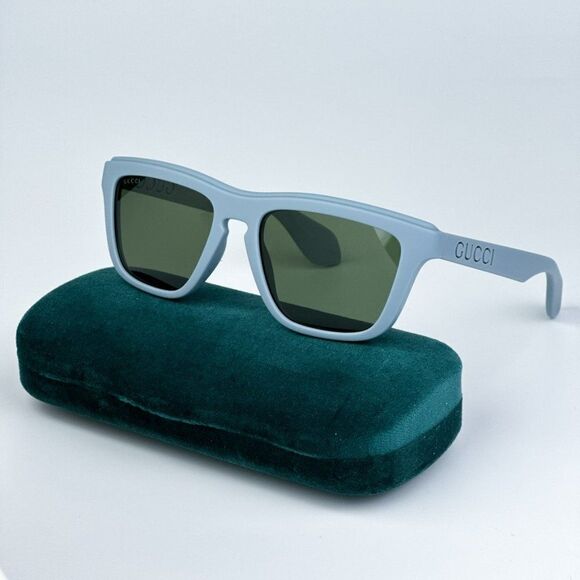 NEW Gucci GG1571S 003 Light Blue Green Unisex Square Sunglasses GG 1571S - Picture 1 of 11